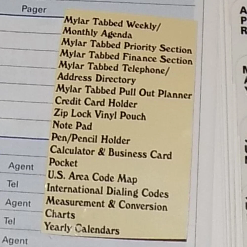 New Wall Street Collection day planner w/ extra note pages